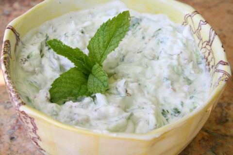 Cucumber and Yogurt Mixture