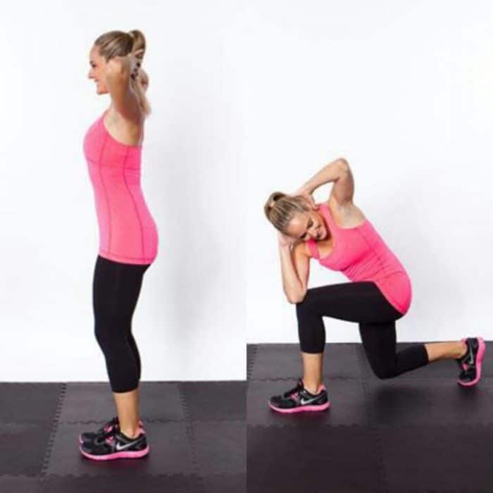 Rear Lunge Cross Crunch