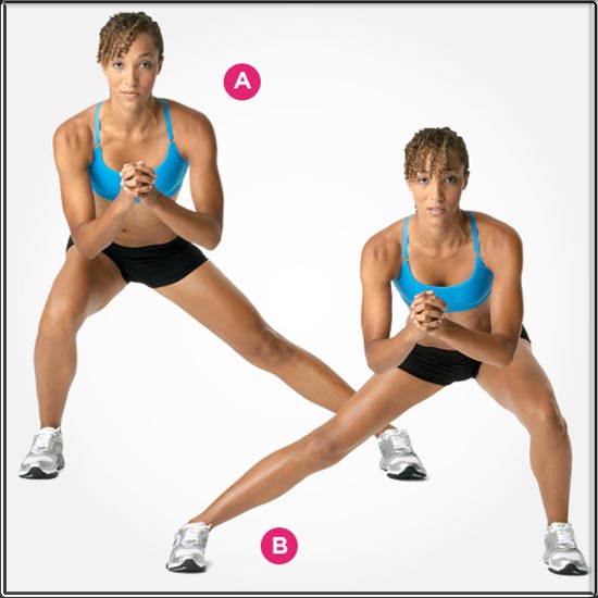 Side Lunge Side Crunch Workout