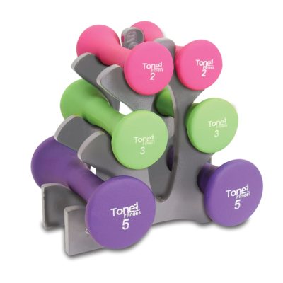 Tone Fitness 20-Pound Hourglass Shaped Dumbbell Set