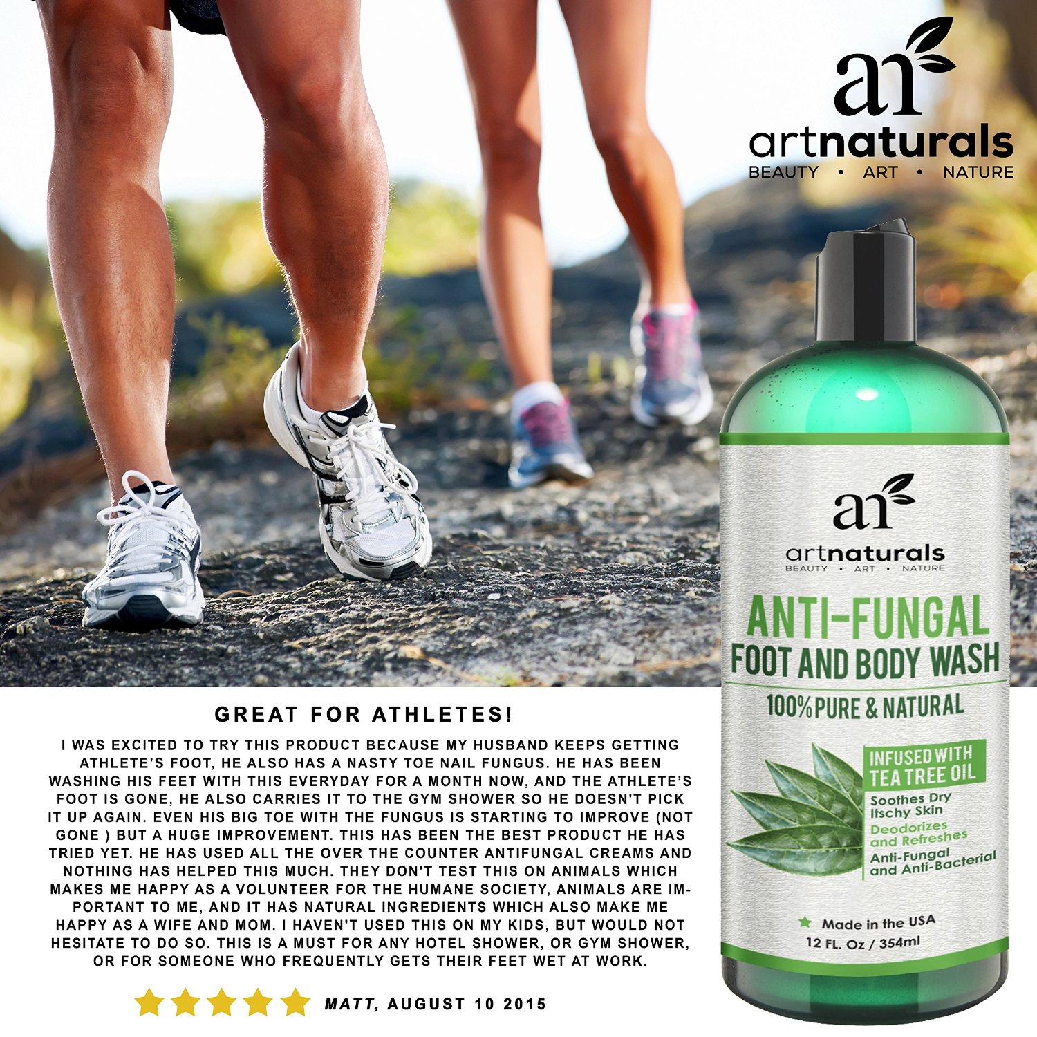 Artnaturals Body and Foot Wash for atheletes