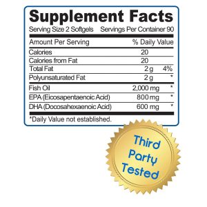 Dr. Tobias Optimum Omega 3 Fish Oil Formula and Ingredients