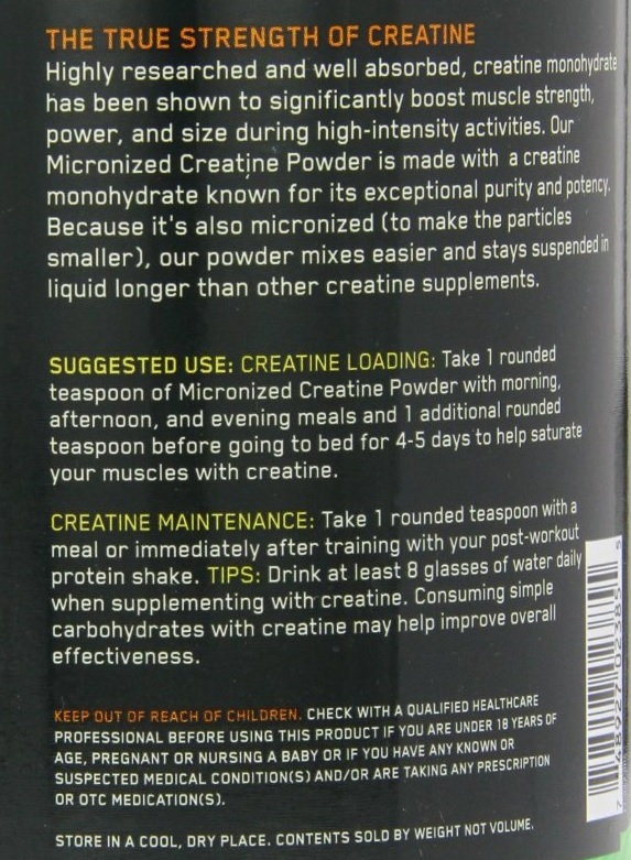 Optimum Nutrition Creatine Powder Dosage