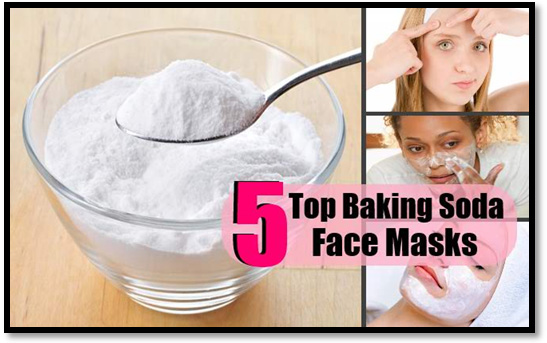 Homemade face mask with baking soda