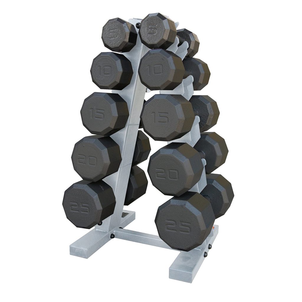 CAP Barbell 150 pound Eco Dumbbell Set with Rack