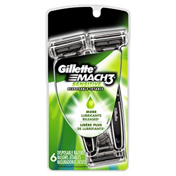 Mach3 Men’s Disposable Razor, Sensitive by Gillette