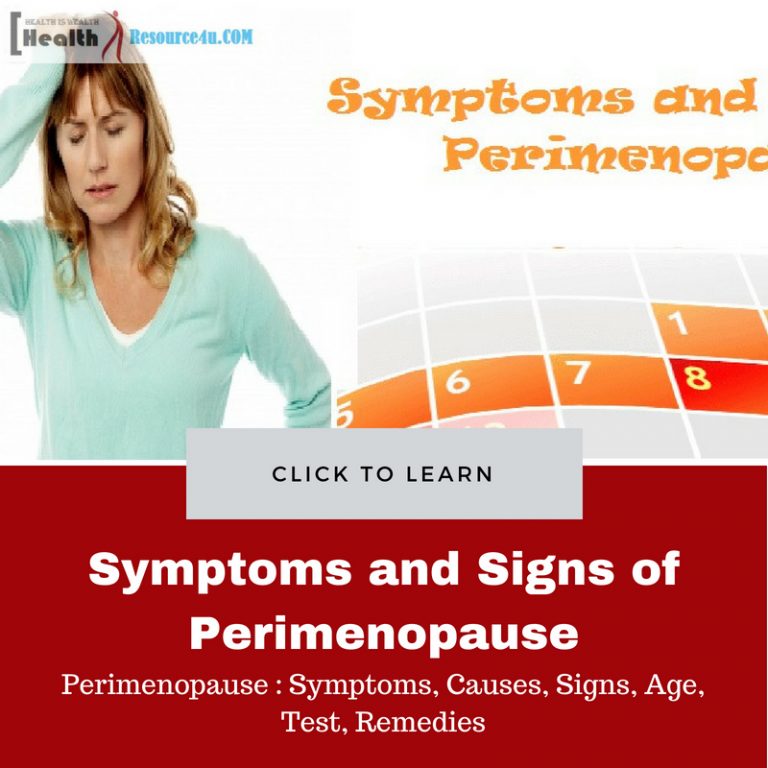 Symptoms and causes of Perimenopause