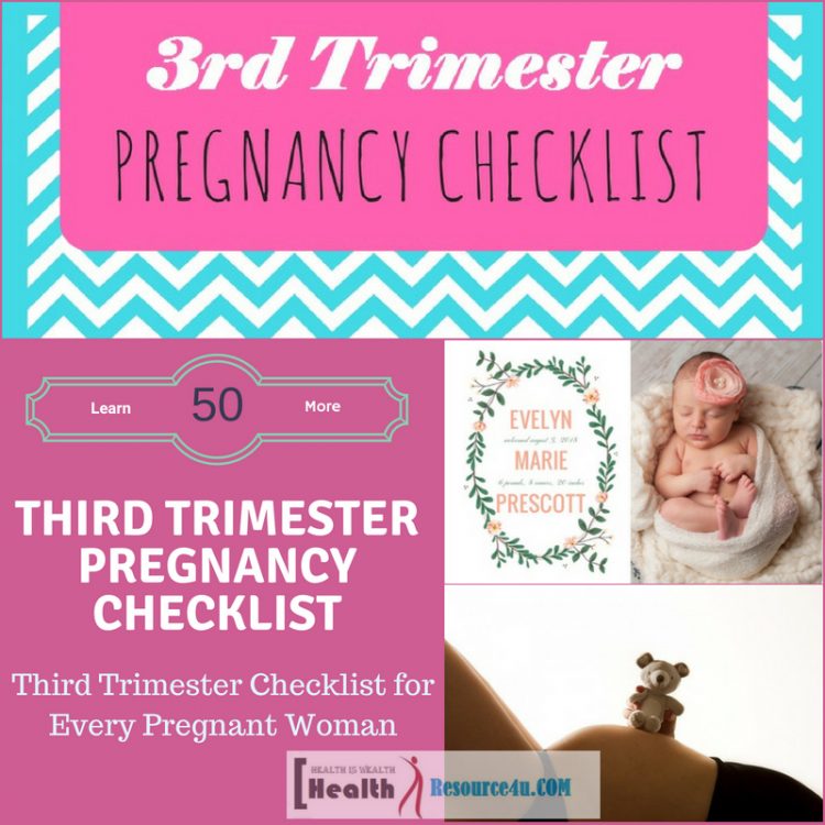 Third Trimester Pregnancy Checklist