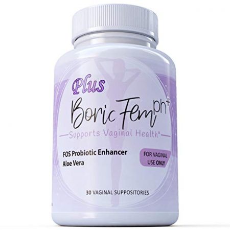 Boric Acid Vaginal Suppositories Plus Aloe Vera & Fos Probiotic Enhancer