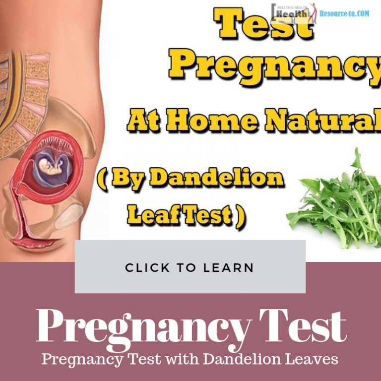 Pregnancy Test with Dandelion Leaves