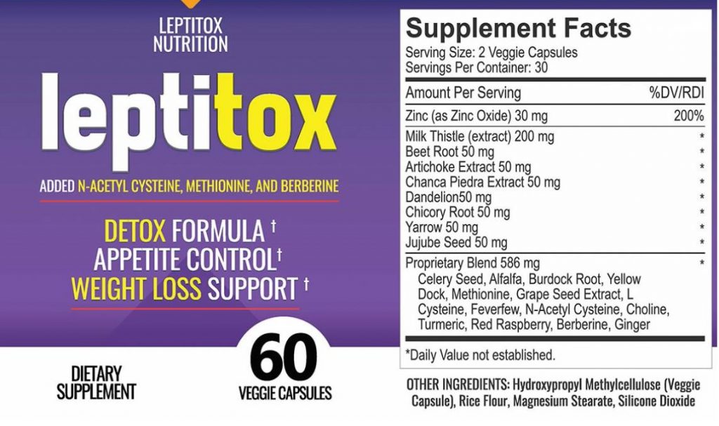 Ingredients of Leptitox Supplement