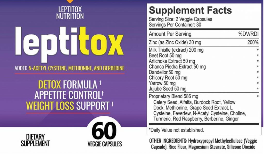 Ingredients of Leptitox Supplement